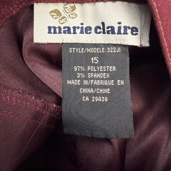 MARIE_CLAIRE Western A-line Buttoned Cottagecore Burgundy Flared Maxi Skirt‎ L - Picture 5 of 8
